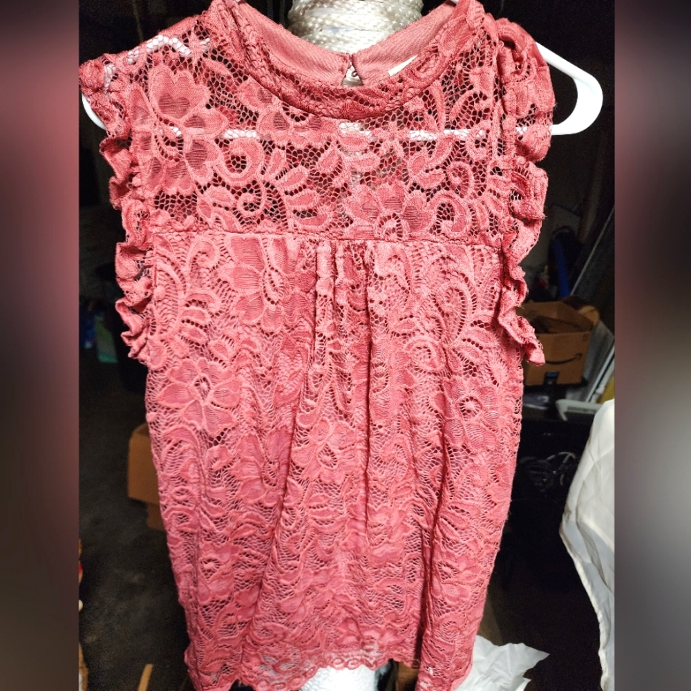 Don't stop believing XL ROSE colored Sleeveless top